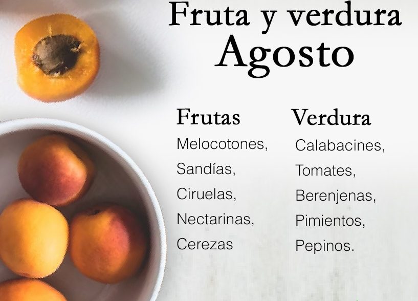 frutas y verduras de agosto